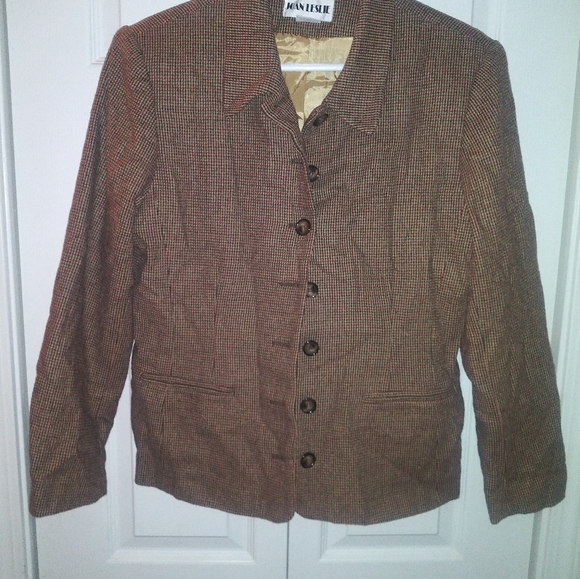 Vintage 80's-90's Joan Leslie Plaid Skirt Suit 2 pc. Set Skirt Jacket - Picture 1 of 6